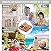 Ceramic Snack Serving Tray 4-Compartment Tray Serving Platter with Bamboo Lid and Pallets,Moisture-Proof Bowls for Food,Snacks,Condiments, Appetizers