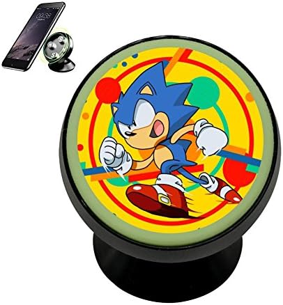 GHFDD1DF6 3D Printing Son_ic_Mia Magnetic Phone Car Mount Holder for iPhone 360 Rotation Noctilucent Function,Black