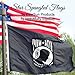 POW MIA Flag 3x5-100% Made In USA using Tough, Long Lasting Nylon Built for Outdoor or Indoor Use, Double Sided, Featuring Locked Stitches on Hems and Quadruple Stitching on Fly End