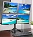 EZM Deluxe Quad LCD Monitor Mount Stand Free Standing with Grommet Mount Option up to 4 28