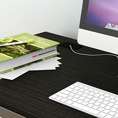 SHW Home Office 55-Inch Large Computer Desk, Espresso - Image 3
