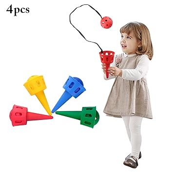 Coxeer 4 Sets Kids Catch Ball Game Toss Ball Set Outdoor Party Game for Lawn Camping Beach