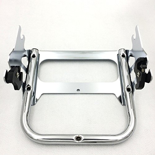 TJMOTO Chrome Detachable Twoup Tour Pak Pack Mounting Luggage Rack For Harley Touring Electra