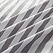 DelbouTree 3 Pieces Striped Duvet Cover,White Duvet Cover Grey Stripes Reverse to Solid Grey,3pcs Bedding Duvet Cover Set,King Duvet Cover with Zipper Closure and Corner Ties,King