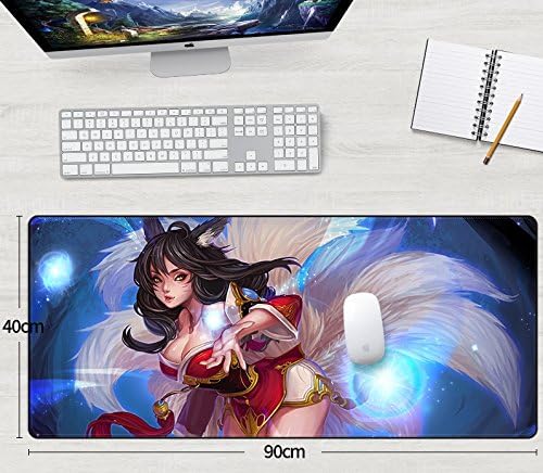 JINHONG Large Gaming Mouse Pad xxl Extended Mat Desk Pad Mousepad long Non-Slip Rubber Mice Pads Stitched Edges35.5”x15.7” (YT012)