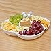 MyGift Decorative White Ceramic Charcuterie Platter Appetizer Olive Bowl Serving Tray with Food Picks and Wood Holder for Parties, Events, Weddings