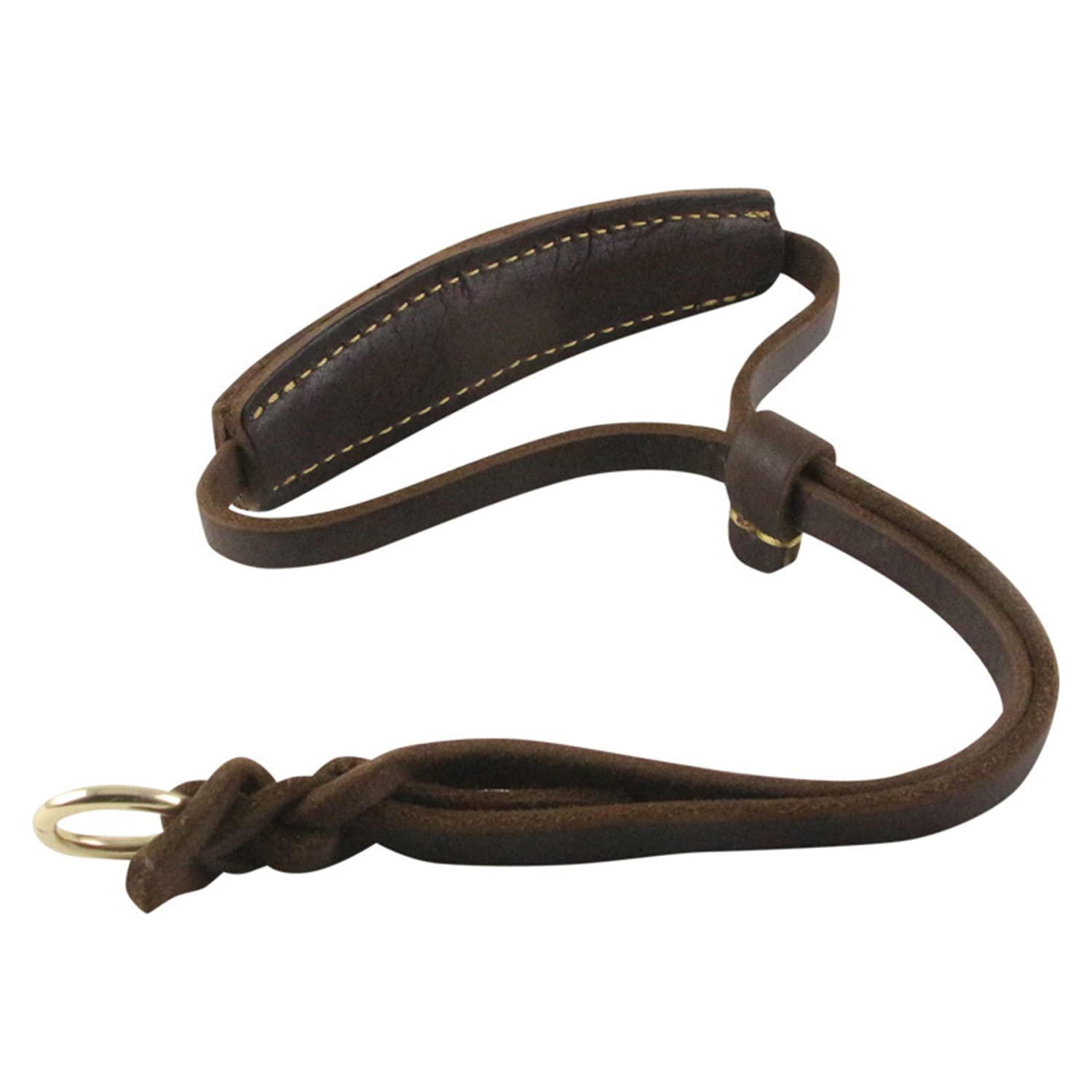 Leather Choke Chain Collar with Leash Adjustable for Small to
