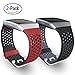 For Fitbit Ionic Bands, SKYLET 2 Pack Soft Silicone Breathable Replacement Wristband for Fitbit Ionic Smart Watch with Buckle (No Tracker)