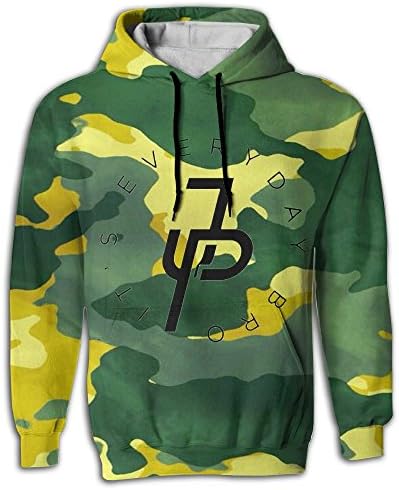 JP Jack Paul Logo Men's Hoodies Hooded Sweatshirt Pullover Pockets