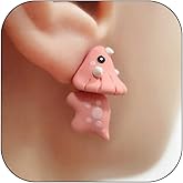 YANCHUN 6 Pairs Cute Animal Bite Earrings for Women 3D Clay Earrings Animal Cartoon Biting Ears Stud Earrings Jewelry Gifts