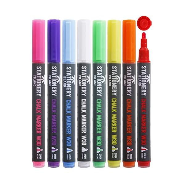 Stationery Island Krijtstiften D30 Pak Van 10 Diverse Kleuren - 3mm Penpunten