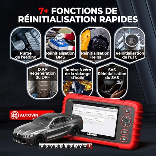 LAUNCH CRP123X V3.0 Professional OBD2 Diagnostic Device for All Cars and Brands - 4 System Diagnostic with Reset: EPB DPF Oil Service, SAS/BMS Battery Test