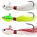 Dr.Fish 3 Pack Bucktail Jig Saltwater Fishing Jig Buck Tail Hair Lure Surf Fishing Bass/Striper/Mackerel/Halibut/Flouder Lure 1oz