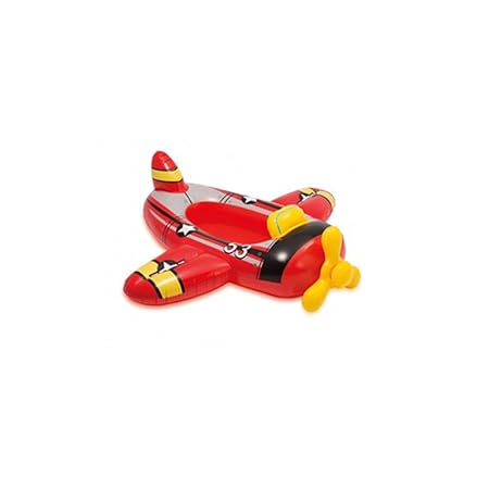 INTEX 59380NP Kinder Schlauchboot Pool aufblasbares Boot Badespaß Reittier , Variante:rot_Flugzeug