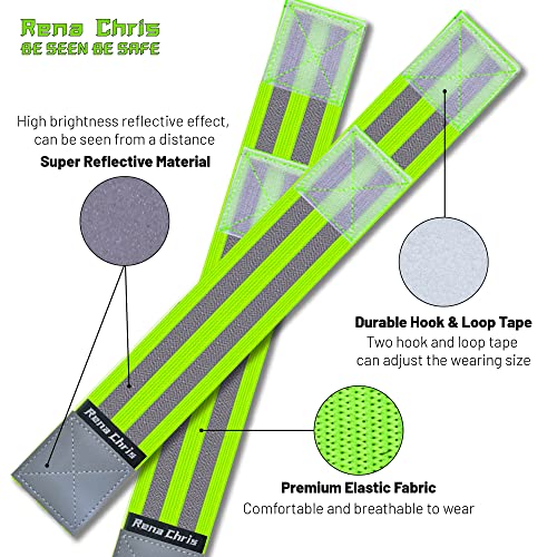 Reflective Running Gear, 4pcs High Visibility Reflective Bands for