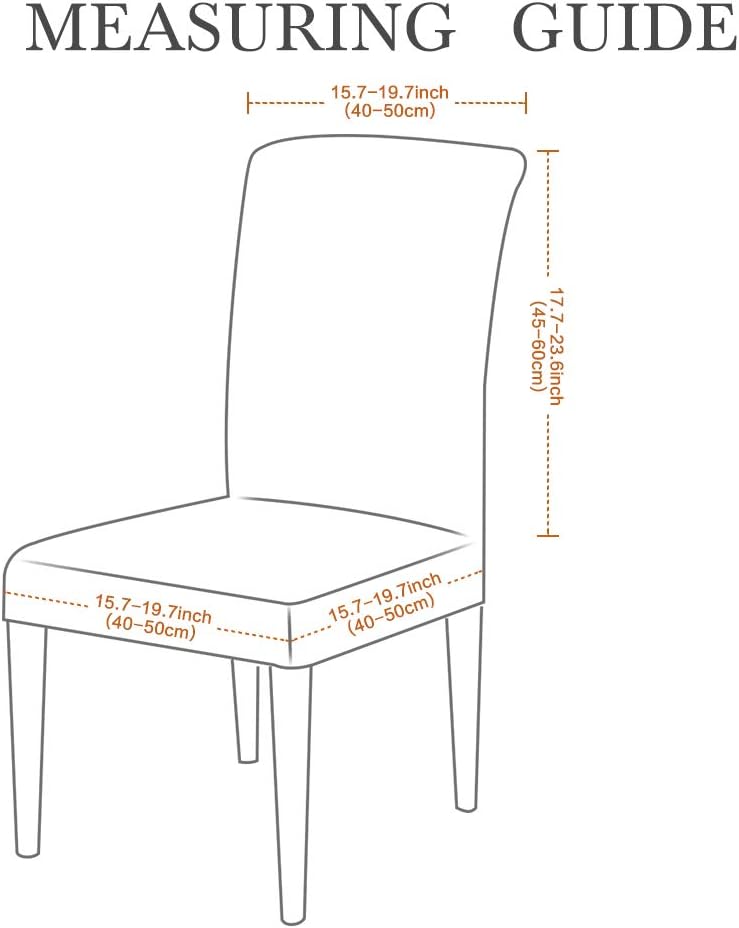 VIVOTE Dining Room Chair Covers Stretch Dining Chair Slipcover Parsons Chair Covers Chair Furniture Protector Covers Removable Washable Chair Cover for Dining Room, Hotel, Ceremony (2 Pack): Kitchen & Dining