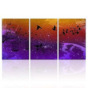 signwin 3 Piece Canvas Wall Art Beautiful Scenery...