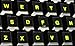 Glowing Reflective Fluorescent English US Lettering Keyboard Sticker