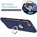 ICONFLANG iPhone 8 Case, iPhone 7 Case iPhone SE 2nd Generation Case, 360 Degree Rotating Ring Kickstand Case Shockproof Impact Protection Function Can Work with Magnetic Car Mount case 2018-Navy