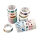 Washi Tape Crafts Set, 12 Rolls Tapes Stickers Decorative Masking Tape Set Decor with Multiple Patterns Binding Arts Tape Crafts for DIY Crafts and Gift Wrapping