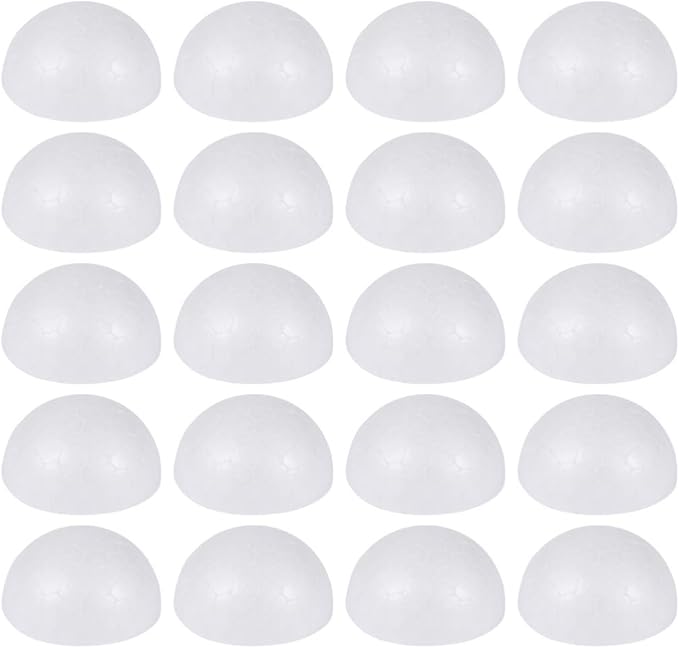 Healifty White Half Foam Balls Styrofoam Polystyrene Craft Balls Floral