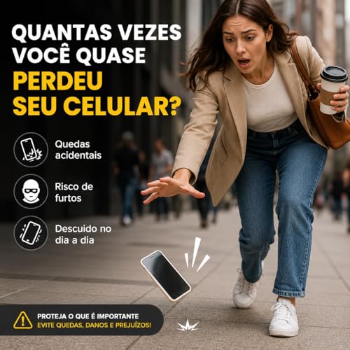 Cordão Corda Alça De Pescoço Para Celular Ajustável Universal Salva Celular Nylon Resistente Mosquetão Premium Transversal Tiracolo Crossbody Compatível Com Capinha Smartphone Chaveiro