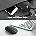 VicTsing Rechargeable Wireless Mouse, 2.4G Silent Computer Optical Mouse Portable & Slim with USB C Adapter, USB Receiver, 3-Level Adjustable DPI, Compatible with PC, Laptop, Notebook, Computer(Black)