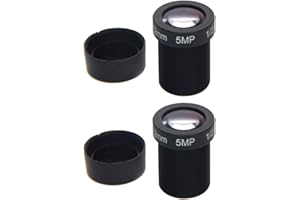 Othmro 2Pcs 12mm CCTV Camera Lens 5MP F2.0 Pixels Security WiFi Camera Lens 1/2.5Inch Wide Angle for Camera M12 Threaded Dia for CCTV IP Camera Panoramic CCTV Camera Lens