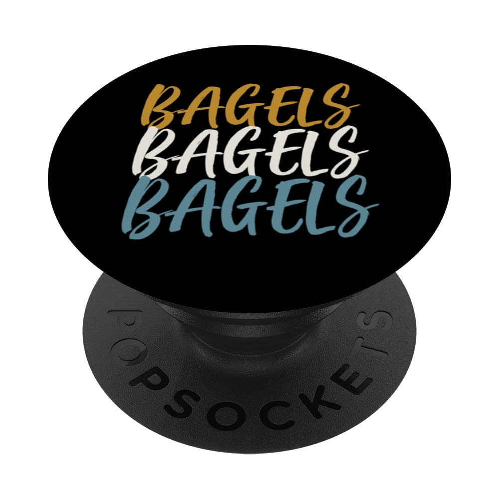 Bagels Bagels Bagels Funny Retro Bagel Jewish PopSockets Swappable PopGrip