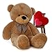 6 Foot Life-Size Teddy Bear Amber Brown Color Huge Stuffed Animal Teddybear Shaggy Cuddles (Original)