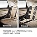 Car Seat Protector by Shmidt'S - Luxury Car Seat Cover Summer/Winter for Baby & Child - Anti-Slip, Heavy Duty Car Seat Mat Protector for Infants W/Upholstery, Beige/Tan