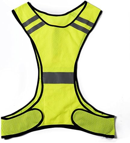 LED Illuminated &amp; Reflective Vest for Running &amp; Cycling w/ Built-In Pocket for Phone/Wallet (Adjustable Velcro for Men &amp; Women, Weatherproof, Lightweight Gear for Jogging &amp; Biking) (Neon Yellow)