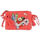 Ed Hardy Girls Tiana Mini Wristlet - Red