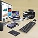 Mailiya USB Switch Selector, KVM Switch 2 Computers Sharing 7 USB Devices USB 2.0 Peripheral Switcher Box Hub for PC Printer Mouse Keyboard with One-Button Swapping and 2 Pack USB A to A Cable(Grey)
