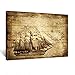 KREATIVE ARTS 7314 Vintage Adventure Ocean Sailing Map Poster Art Print Canvas Framed for Living Decor Kids Study Room Ready to Hang, 24'' x 32'' (60x80cm)
