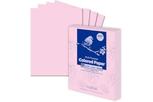 WritePads Veritas Color Copy Paper,Multi-Purpose paper,Colored Printer Paper 8.5” x 11”, 24 lb / 90 GSM,Pink,200 Sheets (1 Reams)，Made in USA