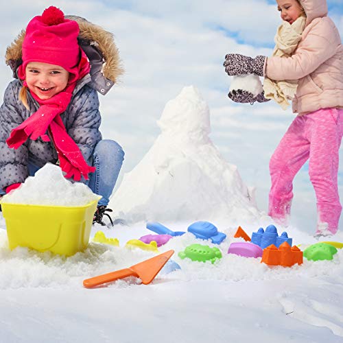 image for Shinehalo 30 Pieces Beach Sand Toys Set Sand Molds, Bucket, Shovels, R