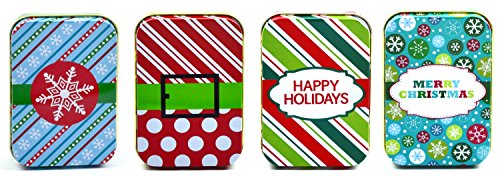 Christmas Gift Card Tin Holders (Set of 4)