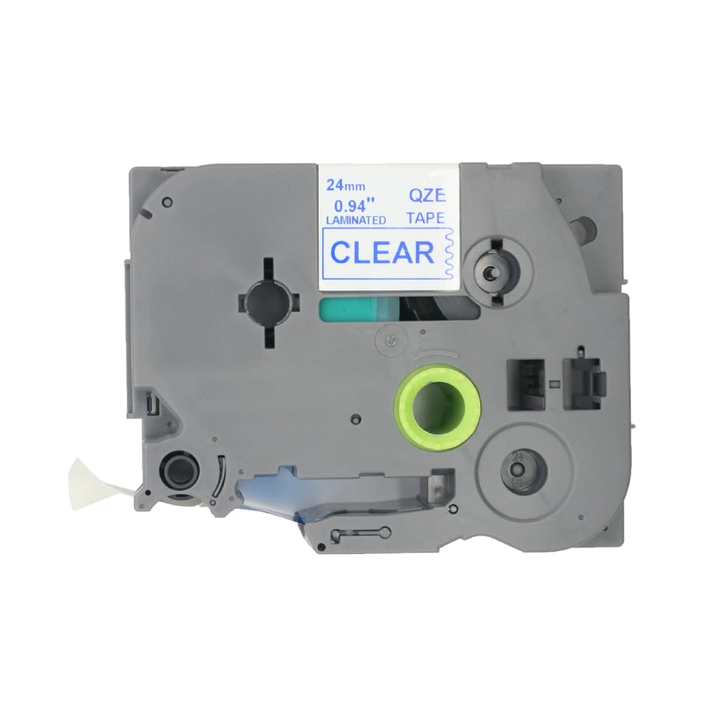 BROVACS 1 Pack Blue on Clear Laminated Label Tape Compatible for Brother P-Touch Label Printer TZ 153 TZe 153 24mm 1" OPA4153