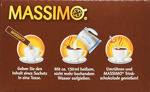 Massimo Feine Trinkschokolade, 16er Pack (16 x 250g), Kakaohaltiges Getränkepulver, Kakaopulver für heiÃe Schokolade, löslich, cremig, Vorratspackung – Bild 3