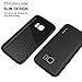 TOTU Impact Resist Rugged Slim Dual Layer Protective Case for Samsung Galaxy S7 - Black