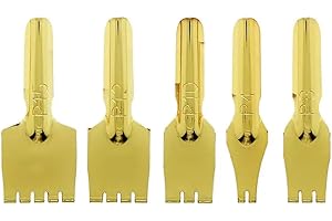 DIWIMIKI 5 PCS Parallel Pen Nib with Metal Box, Stainless Steel Nibs Calligraphy Nibs for Drawing, Writing, Gothic, Letters, Font Design,Art Work Art Supplies