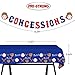 162 Pcs Baseball Party Supplies Baseball Party Tableware Kit Concessions Banner Tablecloth Plates Cups Napkins for Sports Theme Birthday Party Decorations Serves 20 Guests