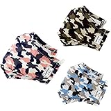 3 Pieces Unisex Adult Camouflage Pattern PM 2.5 Cotton & Activated Carbon Anti-fog Anti Dust Face Mouth Warm Masks Healthy Air Filter Dustproof Antivirus Antibacterial Protective Guaze Masks