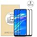 KTTWO Huawei Y7 Pro 2019 Screen Protector, (2PACK) Full Cover Anti-Scratch Bubble-Free Tempered Glass Screen Protector with Full Glue for Huawei Y7 Pro 2019 (Black)