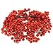 Bilipala Artificial Red Berries Stamens Decor for DIY Garland and Holiday Ornaments, 200 Stems, 400 Counts