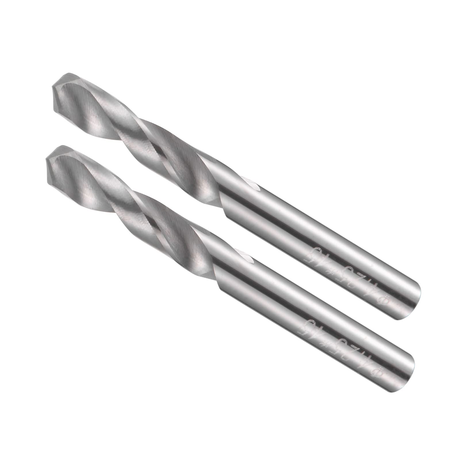 CoCud Solid Carbide Drill Bits, 4.25mm Diameter, K35 Tungsten Carbide Precision Short Length Twist Drill Bits - (Applications: for Stainless Steel Alloy Metal), 2-Pieces — image 1