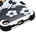 MYTURTLE Sports Fan Series, Soccer Case Designed for iPod Touch 7th 6th 5th Generation, Rugged Hybrid Shockproof Nonslip Cover, Realistic 3D Touch Textured Surface