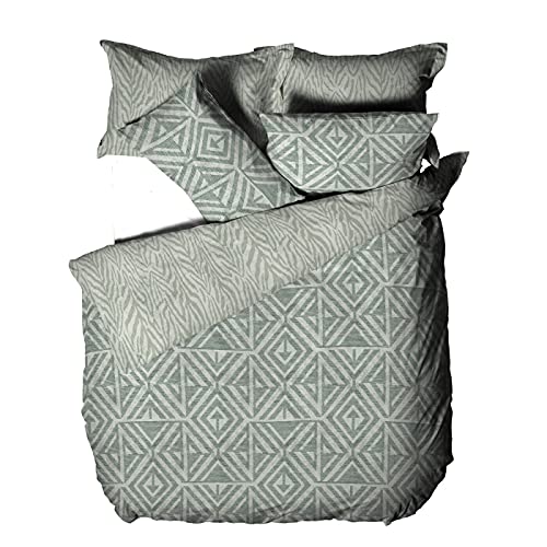 furn. Tanza Duvet Cover and Pillowcase Set, Sage, Super King