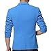 Pishon Men's Slim Fit Suits Casual One Button Flap Pockets Solid Blazer Jacket Business Daily Blazer, Smallky Blue, Medium
